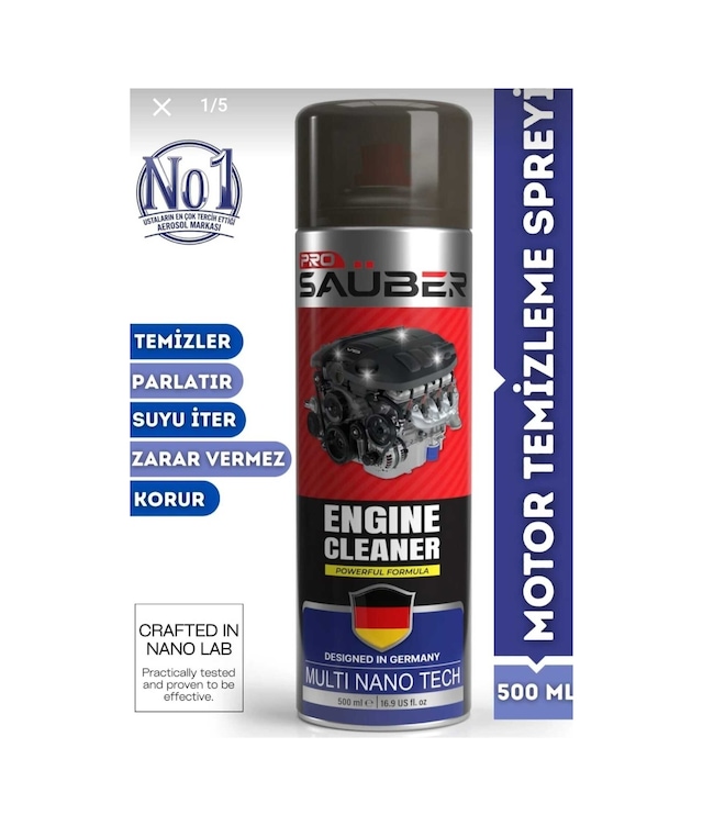 Pro Sauber Engine Cleaner Motor Temizleyici Sprey 500 Ml Nano Teknoloji Güçlü Temizlik
