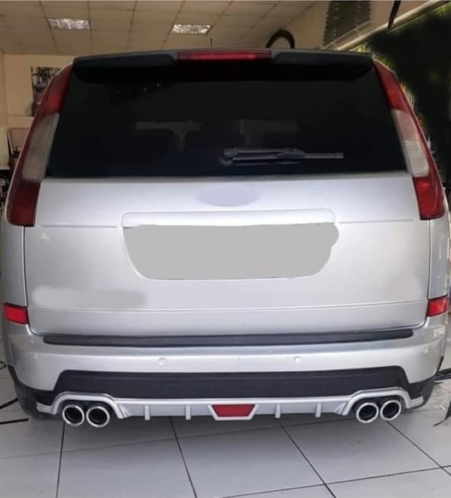Ford C Max Uyumlu Body Kit Difüzör 4 Çıkış Yuvarlak Gri Model 1