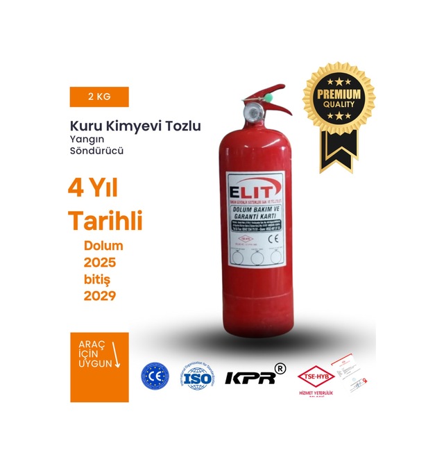 2 Kg Kuru Kimyevi Tozlu Yangın Söndürücü