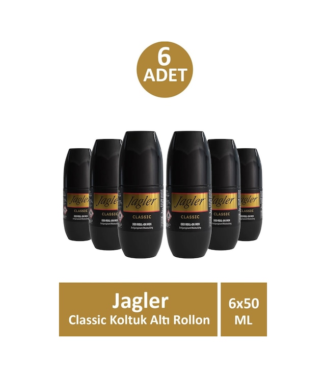 Jagler Classic Erkek Roll-On Deodorant 6 x 50 ML