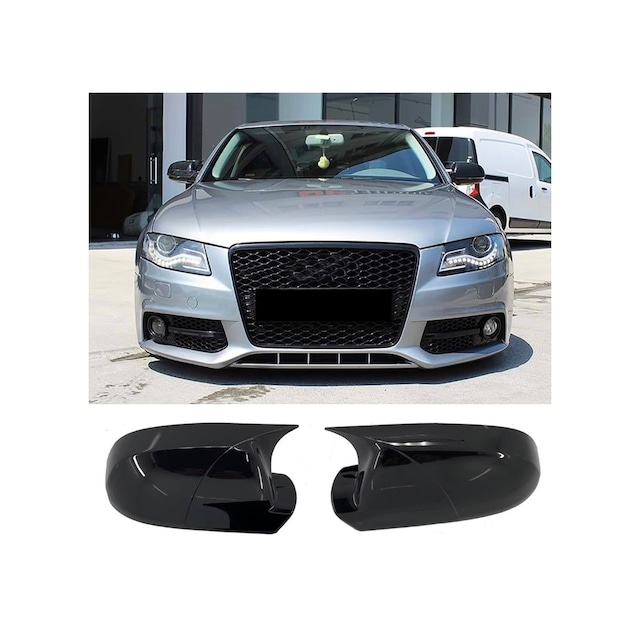 Audi A4 2009-2012 Uyumlu Yarasa Ayna Kapağı Pianoblack İthal Abs Plastik A+ Kalite