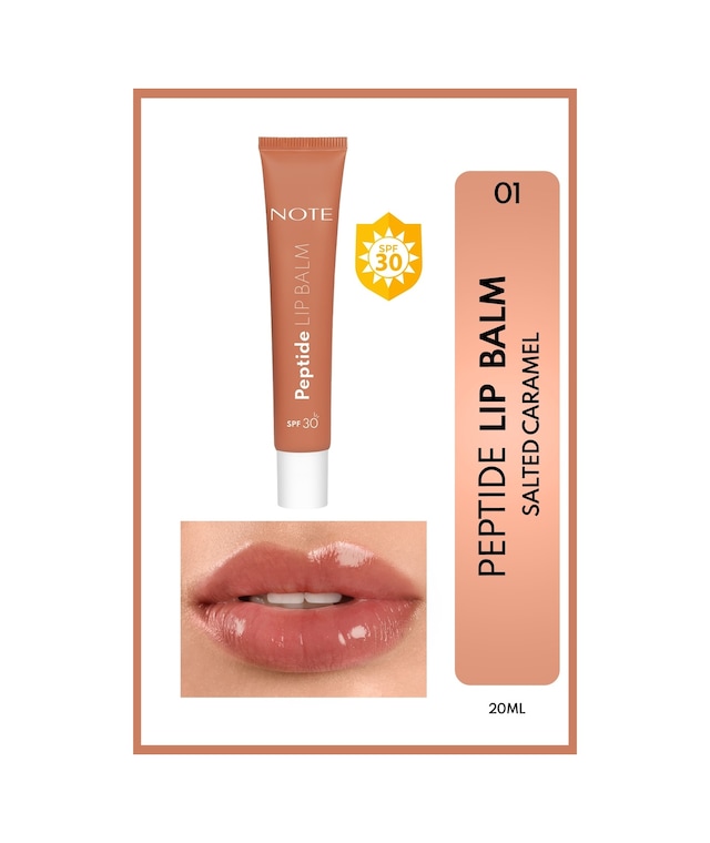 Note Cosmetique Peptide Lip Balm SPF 30 Nemlendirici ve Parlatıcı Renkli Dudak Balmı - 01 Salted Caramel