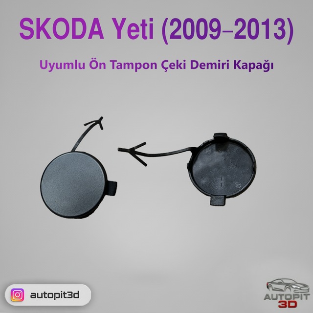Skoda Yeti 2009 2013 Uyumlu Ön Tampon Çeki Demiri Kapağı