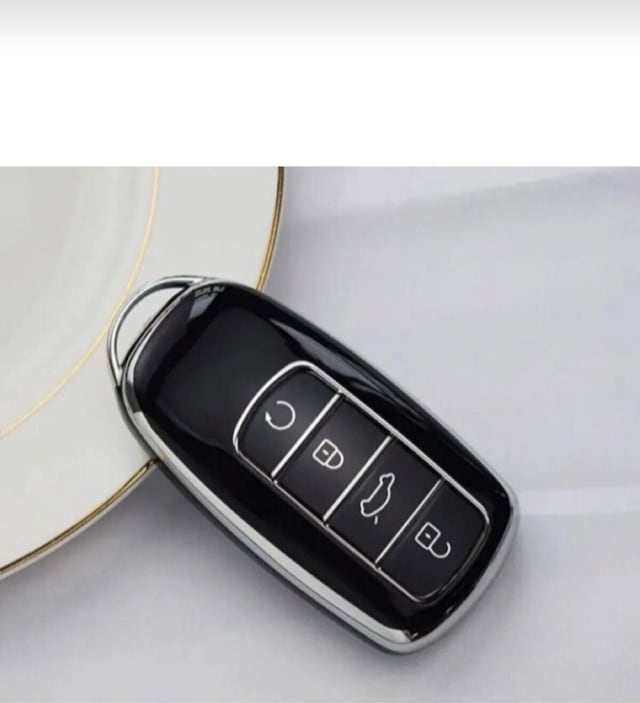 Lüx Chery Tiggo 8 Pro Omoda 5 Tiggo 7 Avantgarde Nano Anahtar Kılıfı Siyah Gümüş Silver Renk