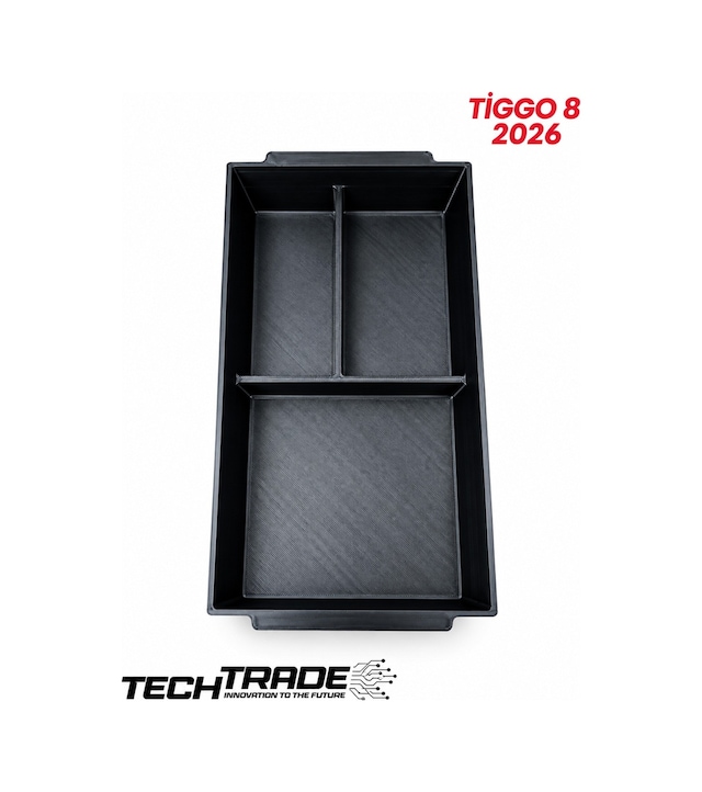 Chery Tiggo 8 2026 Kolçak Organizer-3 Bölmeli Siyah