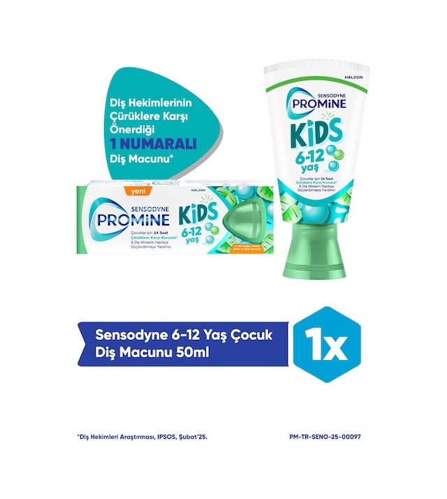 Sensodyne Promine Çocuklar için 6 - 12 Yaş Diş Macunu 50 ML