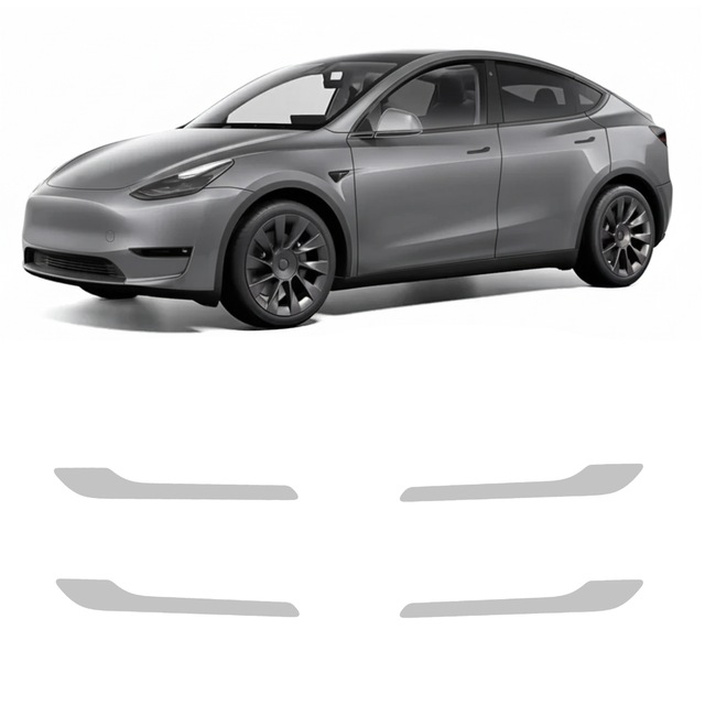 Tesla Model Y 2021 Juniper Kapı Kolları , Hazır Kesim, 210 Mikron Ppf Tpu, Şeffaf Boya Koruma Filmi
