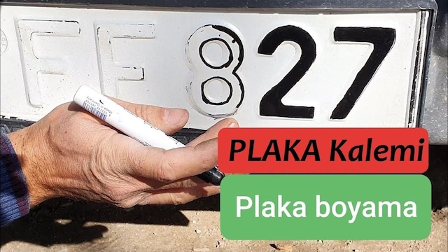 Araç Oto Plaka Kalemi Siyah Renk Plaka Boyama Kalemi 444182695