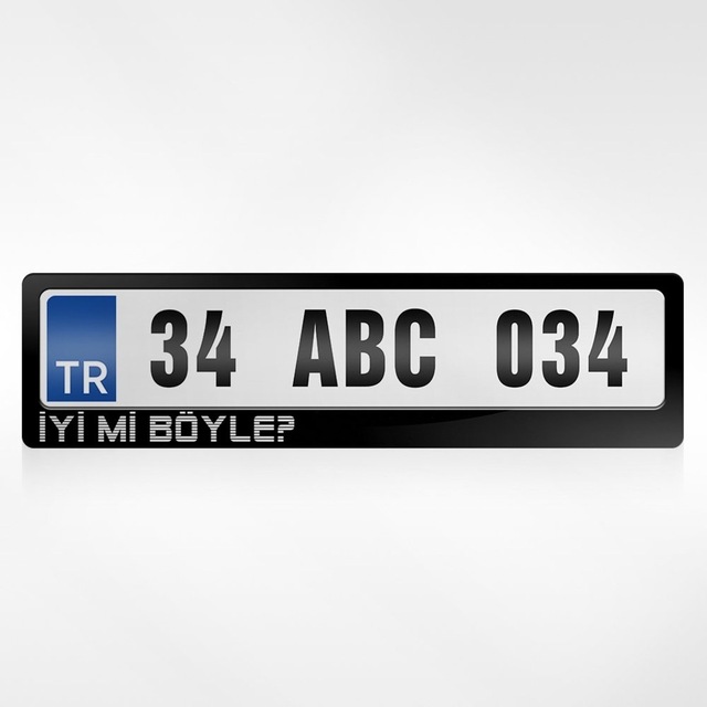 Kişiye Özel Iyi Mi Böyle Yazılı Plakalık 461255506
