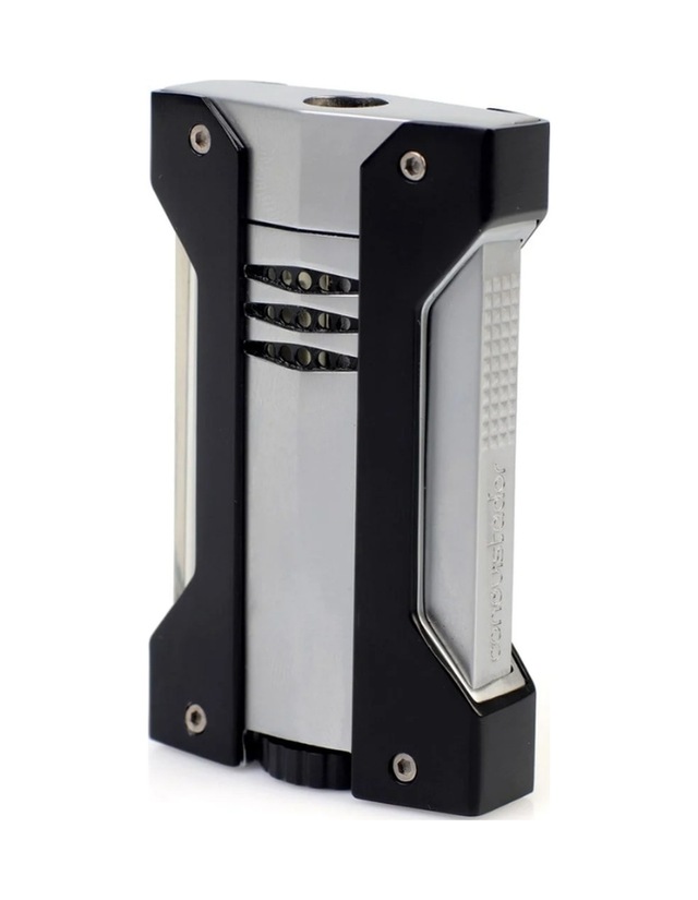 Conquistador Tek Torch Pürmüz Krom Siyah Defi Extreme Dizayn Metal Puro Çakmağı Cnq-024