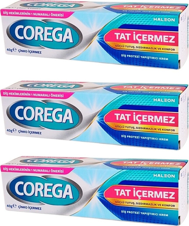 Süper Protez Yapıştırıcı Tatsız Krem 40 Gr 3 Adet
