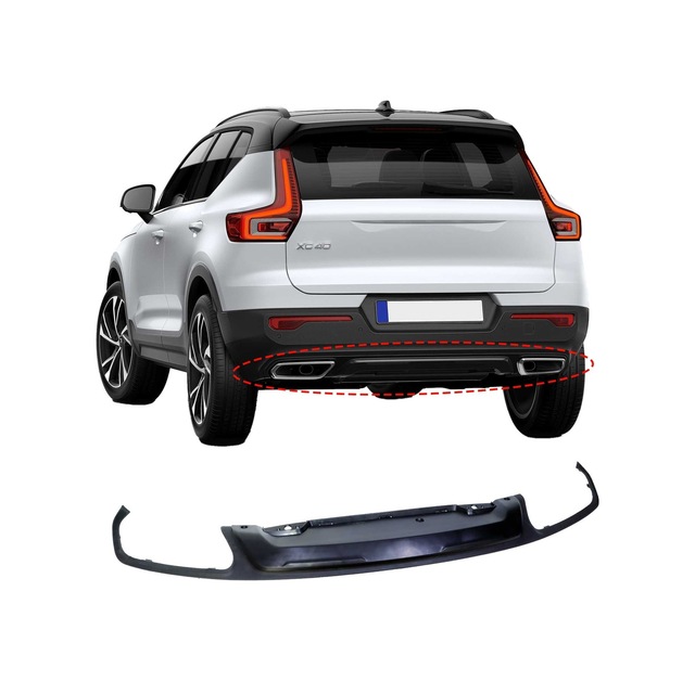 Volvo Xc40 Arka Tampon Eki Spoiler Difüzör Çift Egsoz 2017 2026