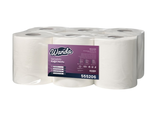 Sensörlü / Hareketli Kağıt Havlu 6'lı Paket 2,5 Kg - 2 Katlı, 21cm Yaprak Eni