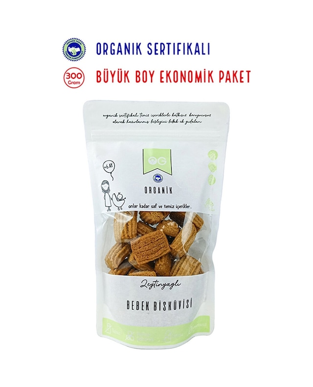 OG natural Organik Bebek Bisküvisi 300 gr  6 Ay