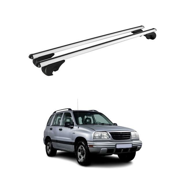 Suzuki Vitara Iı 1999-2005 Arası Uyumlu Port Bagaj Taşıyıcı Ara Atkı Alüminyum Gümüş 2 Parça
