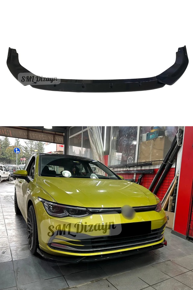 Golf 8 Ön Lip Ek Karlık Plastik 3 Parça Siyah Golf 8 Ön-tampon-ek