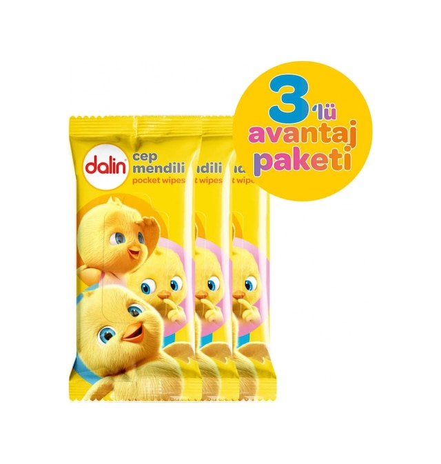 Dalin Klasik Islak Cep Mendil 3x15 Adet Islak Mendil