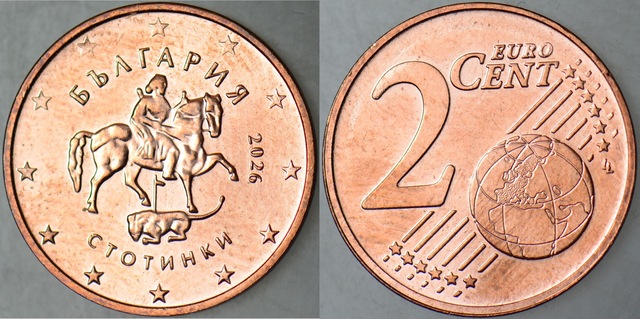 Bulgaristan 2 Euro Cent 2026 Çilaltı+