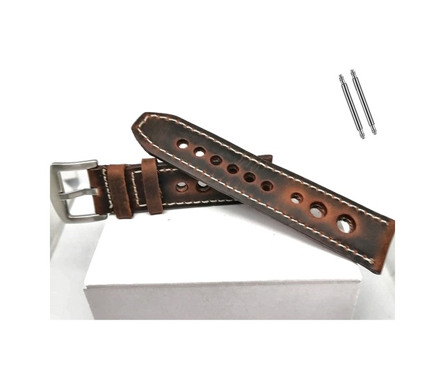 Tissot & Fossil & Panaray Uyumlu Crayz Hakiki Deri 24 Mm Kahverengi