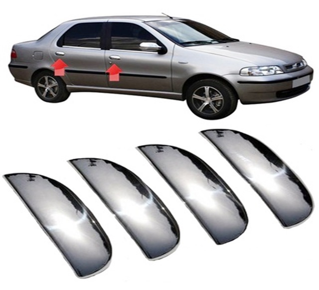 Fiat Albea 2002 Ve Sonrası Krom Kapı Kolu 4 Kapı P.çelik