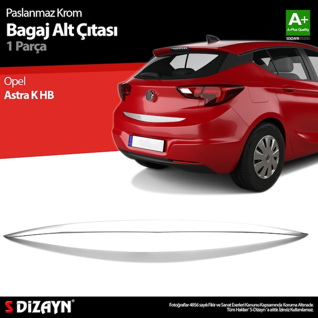 S-Dizayn Opel Astra K Hb Krom Bagaj Alt Çıta 2015 Üzeri N11.2879