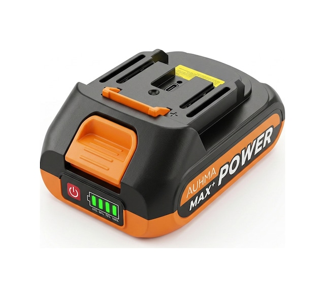 Auhma Ahv-21 18.5v 2.0ah Li-ıon Şarjlı Batarya Type-c Şarj Girişli, Led Göstergeli Yedek Süpürge A Turuncu