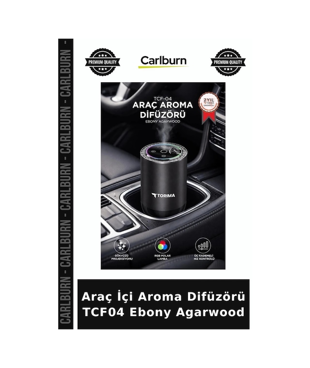 Premium Araç İçi Aroma Difüzörü Tcf04 Ebony Agarwood Hediye Ofis Kokusu Aromatik Koku