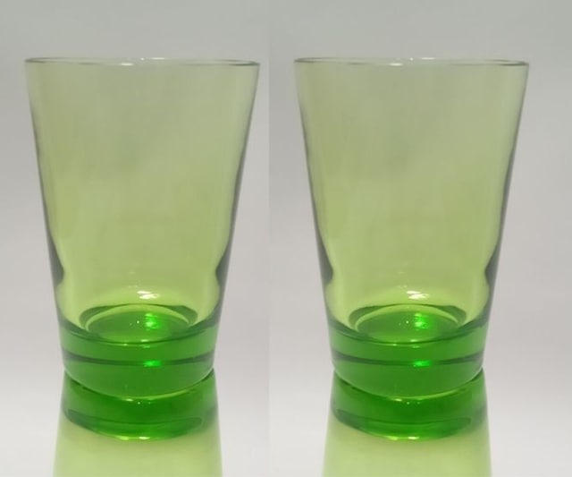 Cam Su Ve Meşrubat Kahve Yanı Bardak Seti 2 Adet Yeşil,mısafır Sunum 7x7x10cm
