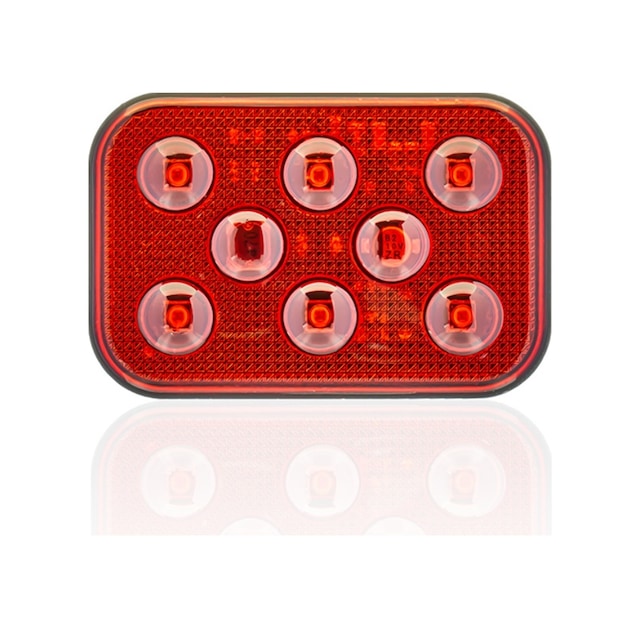 Sanel 10-30V Çakar Lamba 6 Ledli Kırmızı (60 X 40)