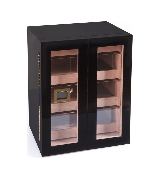 Santa Rosa Siyah 4 Çekmeceli Sedir Humidor Puro Kutusu - Tr7532