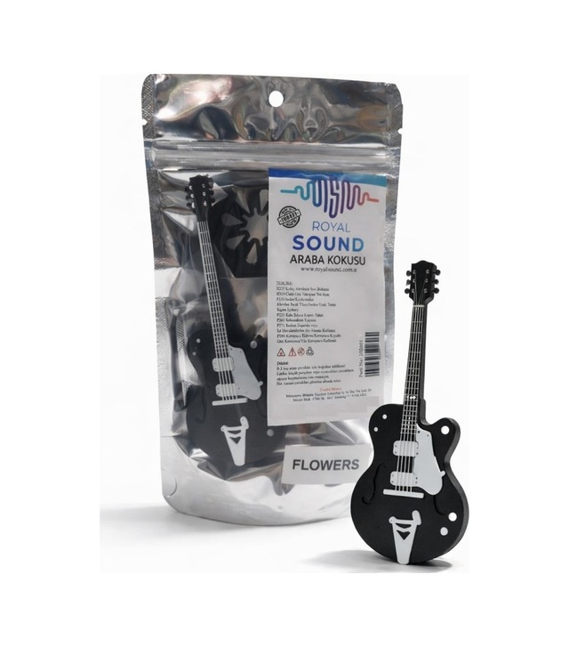 Royal Sound Oto Kokusu Kalorifere Geçme Black Guıtar Flowers