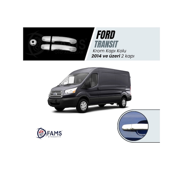 Ford Transit Krom Kapı Kolu 2 Kapı 5 Parça 2014 Üzeri P. Çelik