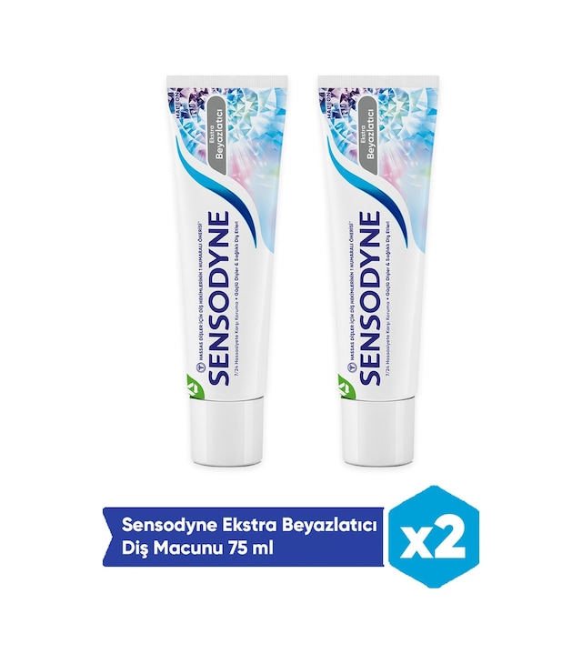 Sensodyne Ekstra Beyazlatıcı Diş Macunu 2 x 75 ML