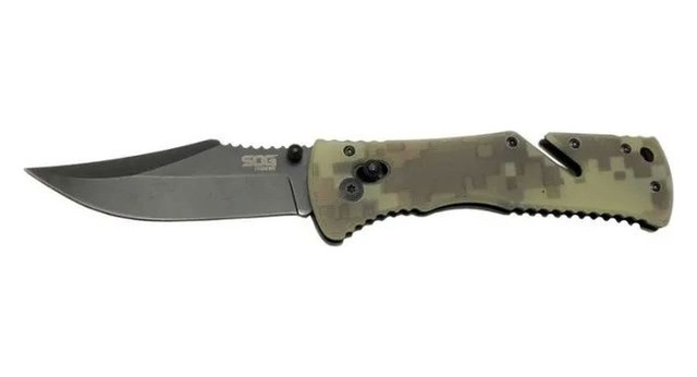Sog Trident Çakı 21,5 Cm Deri Kılıflı , Kemerlikli