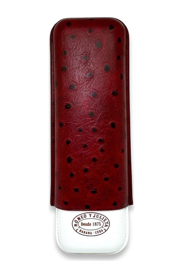 Romeo Y Julieta 2 Li Croco Kırmızı Deri Puro Kılıfı 64 Ring