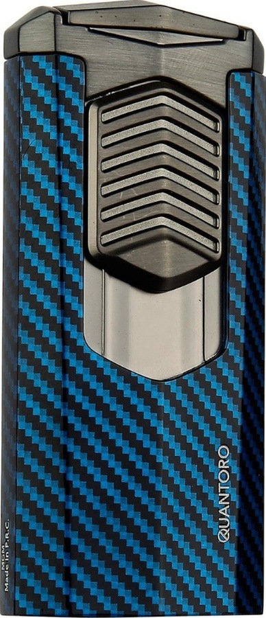 Quantoro 3 Torch Pürmüz Mavi-karbon Metal Puro Çakmağı - Trz1010