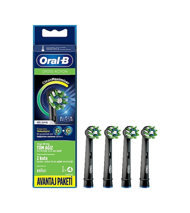 Oral-B Cross Action X-Filament Şarjlı Diş Fırçası Yedek Başlığı 4'lü