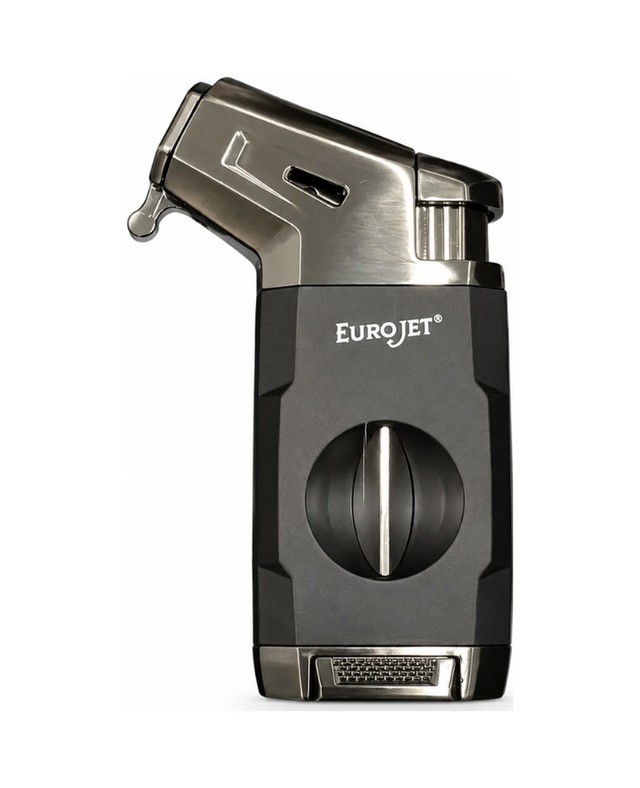 Eurojet Tek Torch Pürmüz Dahili V Kesicili Siyah Puro Çakmağı Trm1024