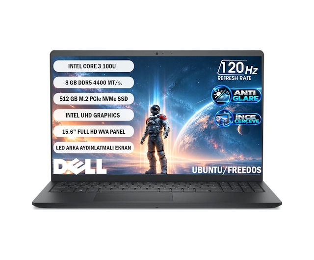 Dell Pro 15 Essential PV15250 RPL-008-P8l-UBU i7-1355U 8 GB 512 GB 15.6" Ubuntu Dizüstü Bilgisayar