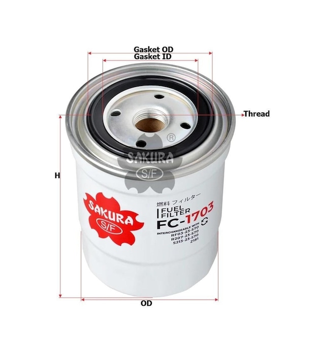 Sakura Mazot Filtresi H100 / L300 / L200 / Starex / E2200 / B2500 / B2200 / Besta / Bongo