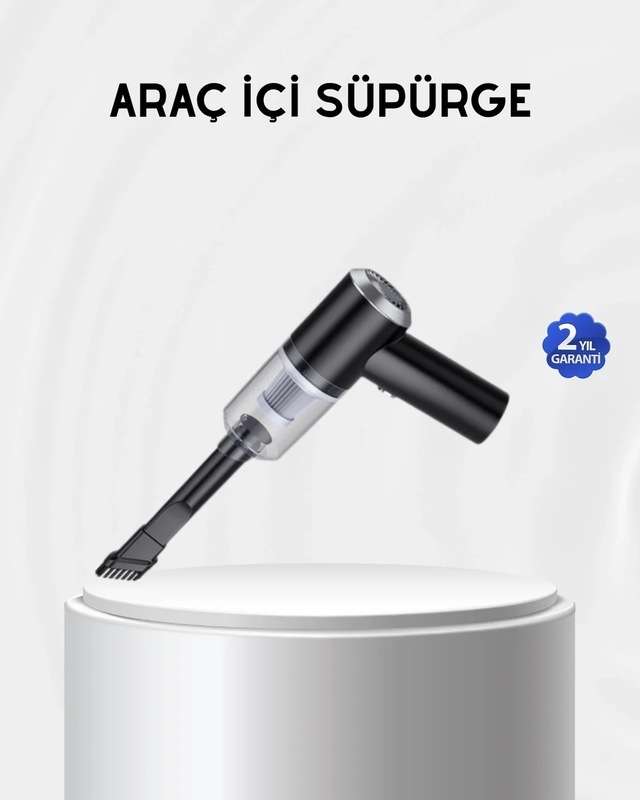 Ers Kablosuz El Süpürgesi Araç İçi Temizlik İçin 5500pa Güçlü Emiş, Usb Şarjlı