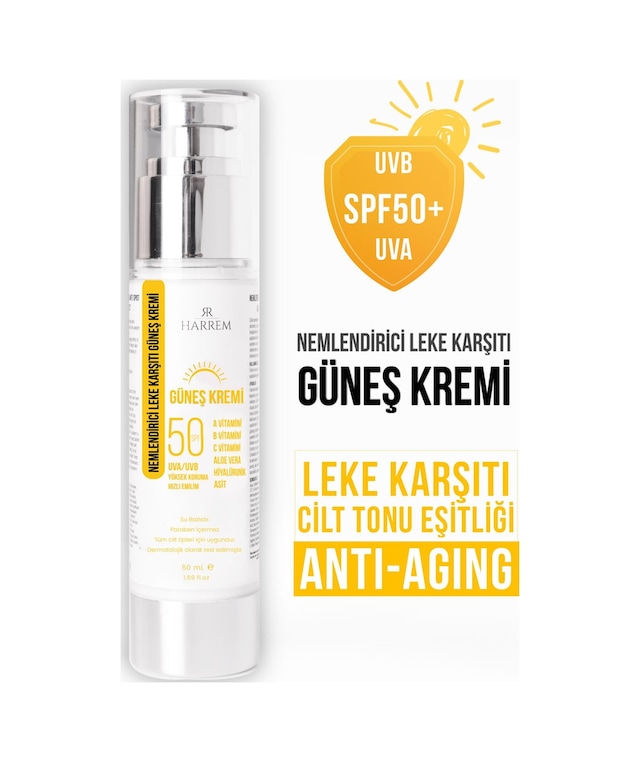 Harrem Nemlendirici Leke Karşıtı SPF50+ Güneş Kremi 50 ML