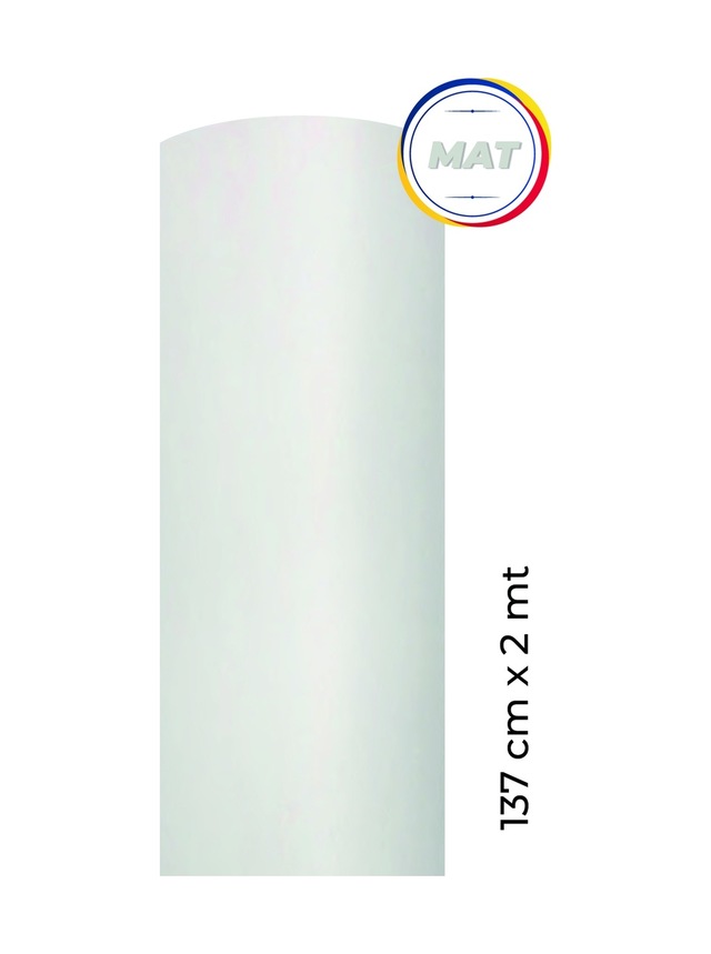 Mat Beyaz Yapışkanlı Kaplama Folyosu 137 Cm X 2 Mt