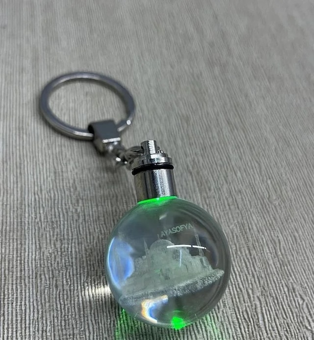 Ers Ledli Ayasofya Tasarımı Kristal Anahtarlık Tcx3803
