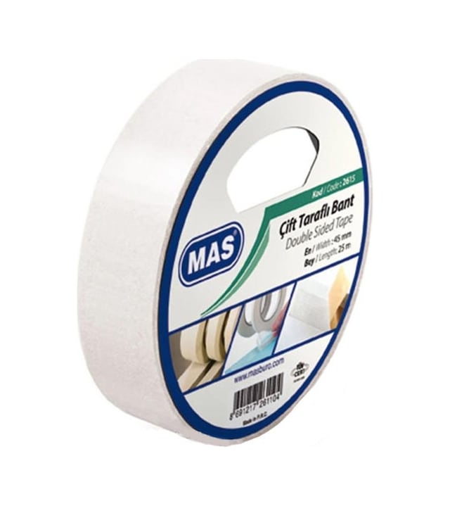 Mas 2615 Çift Taraflı Bant 45 Mm x 25 M