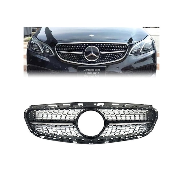 Mercedes W212 2014-2016 E Serısı Dıamond Panjur Siyah Çerçeve