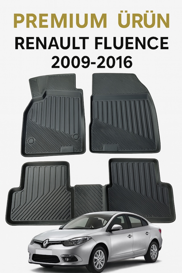 Renault Fluence 2009-2016 Uyumlu 3d Oto Paspas Premium