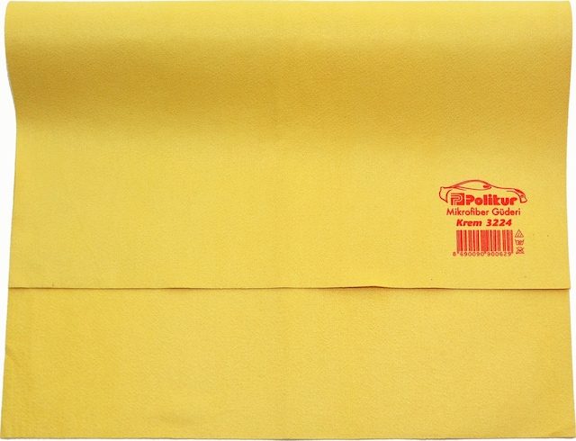 Polikur 3224 Mikrofiber Güderi Krem Oto Kurulama Bezi 50X70 Cm. 9 Adet