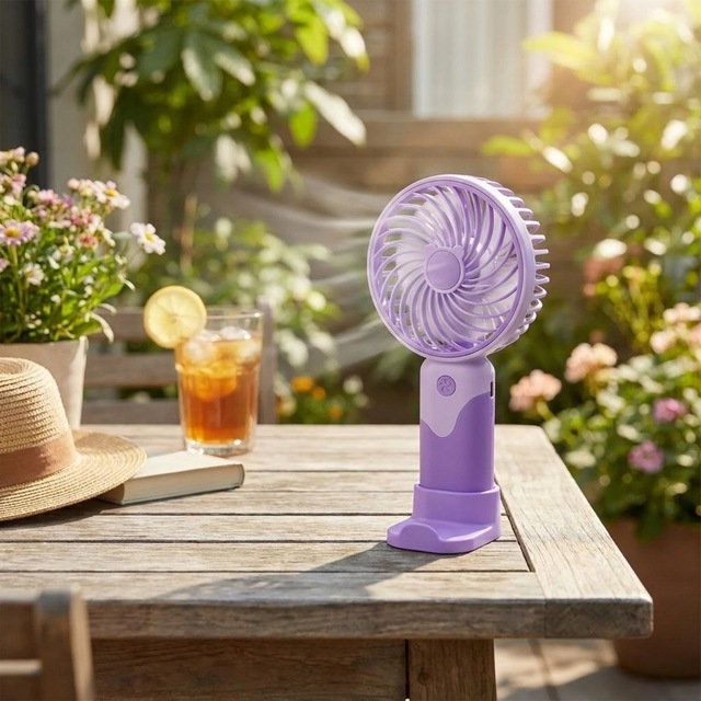 Büro Ev Ofis si İçin 3mod Masaüstü Telefon Tutuculuv Halka Tasarım Mini Fan