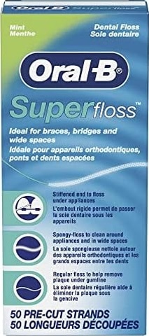 Oral-b Super Floss Önceden Kesilmiş Teller Diş İpi, Nane, 50 Adet